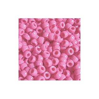  Neon Pink Pony Beads 9x6mm 500pc