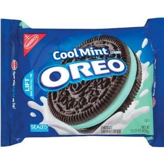 Oreo Mint Creme Oreo Cookie, 15.25 Ounce Package (Pack of 4)