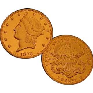  1849 $20 Liberty Double Eagle Gold BU Replica Coin 