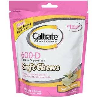  Caltrate Soft Chews, Vanilla Creme, 60 Count Health 
