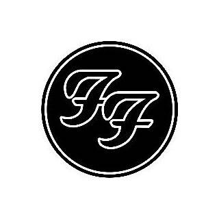 Foo Fighters   White Pill Logo on Black Rectangle   Sticker / Decal