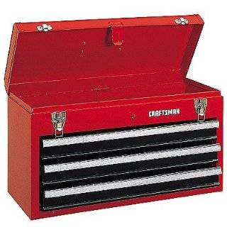 Craftsman 3 Drawer Metal Portable Chest Toolbox Red
