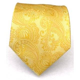   DARK YELLOW GOLD NeckTie Handkerchief Mens Neck Tie Set Clothing