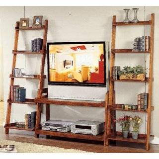  Black Wood Finish Entertainment Center TV Stand Book 