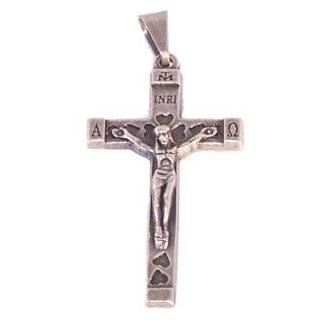  43x23 mm Pewter rosary crucifix (1.7x0.9) Arts, Crafts & Sewing