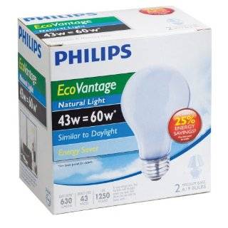  Philips 45 Watt A19 EcoVantage Light Bulb, Soft White 