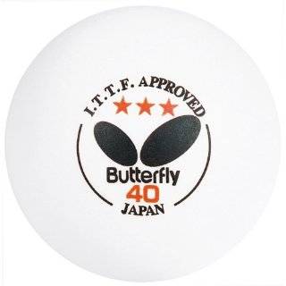 Butterfly ITTF Approved 3 Star 40mm Table Tennis Balls (3 Pack)