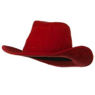 Suede Cowboy Hat   Red W27S44D
