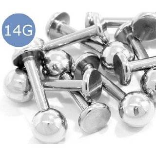  14G 7/16 Surgical Steel Labrets Lip Rings Jewelry