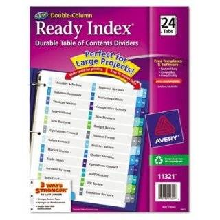  Avery Ready Index Table of Contents Dividers, 15 Tab, 3 