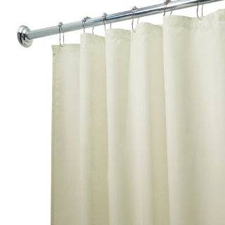 InterDesign Fabric Waterproof Shower Curtain Liner, Sand
