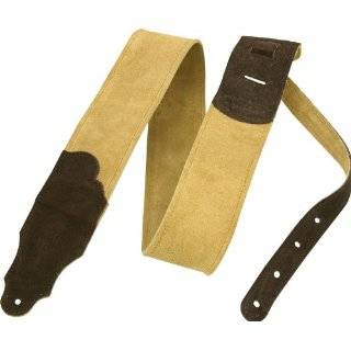  Franklin Strap 2.5 Chocolate Suede Guitar Strap with Gold 