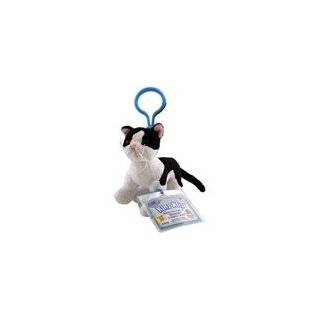Webkinz Virtual Pet Plush   Kinz Klip   BLACK & WHITE CAT