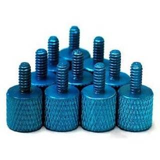 Blue Anodized Aluminum PC Case Thumbscrews (Pack of 10)