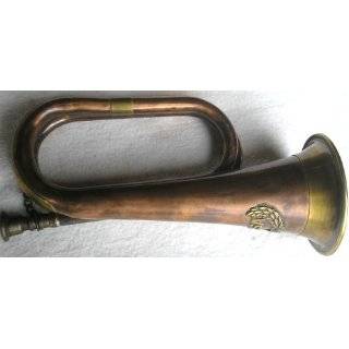   Brass Civil War Bugle With 7th Calvary 7/A Insignia 