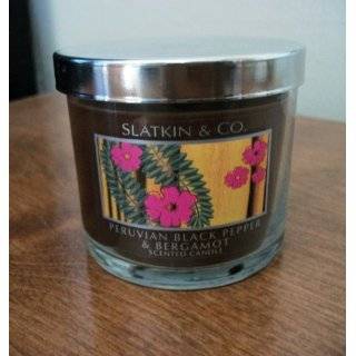   Slatkin & Co. 4 oz Filled Candle   PERUVIAN BLACK PEPPER & BERGAMOT