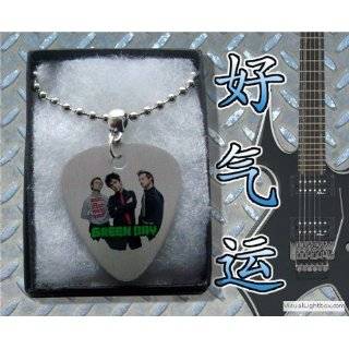 Green Day Metal Guitar Pick Necklace Boxed Music Festival Wear