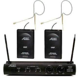 Awisco UHF 822b630 2 Channel Mini Headset 64 User Selectable Frequency 