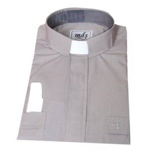  MDS Sky Blue Cottonrich Tab Clergy Shirt Clothing