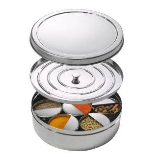 Spice Tiffin Masala Dabba with Spice Levelers in Each Bowl