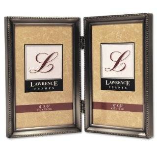 Lawrence Frames Antique Silver Wood Double 4x6 Picture Frame   Classic 