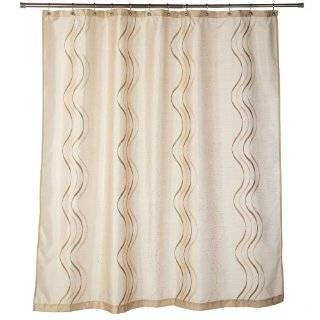 Popular Bath Diamond Stripes Beige Shower Curtain