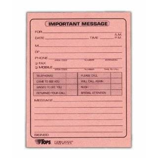   Sticky Pad, Telephone Message, 4 Inches x 5 Inches, Four Pads per Pack