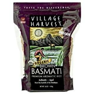 Village Harvest Organic Brown Indian Basmati Rice, 30 Ounce Bags (Pack 