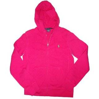 Womens Ralph Lauren Sport Hooded Sweat Jacket Hoodie Pink Size Large