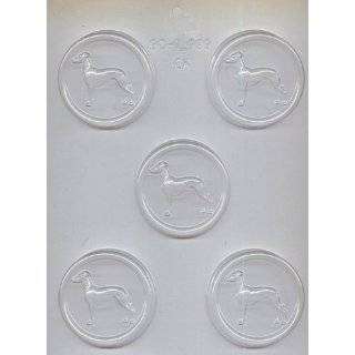 CK Products Greyhound on 2 1/2 Inch Round Chocolate Mold