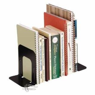 STEELMASTER Deluxe Steel Bookends, 5 Inch Backs, 1 Pair, 4.69 x 5 x 5 