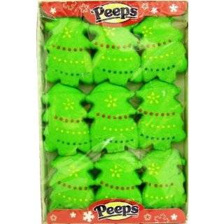 Peeps Marshmallow Christmas Trees Holiday Candy 9 in Box   4 Pack