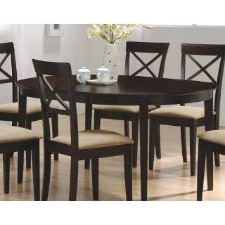 Coaster Contemporary Oval Dining Table, Cappuccino Finish