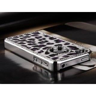Pandamimi Luxury Bling Rhinestone Leopard Chrome Hard Case Cover for 