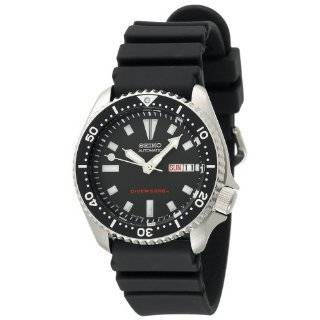    Seiko Mens SNM035 Automatic Dive Silver Tone Watch Seiko Watches