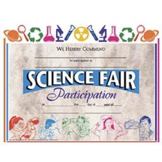 Certificates Science Fair 30/Pk