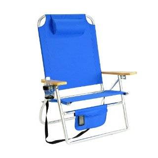 Rio High Boy Beach Aluminum Chair   7 positions Blue Color  