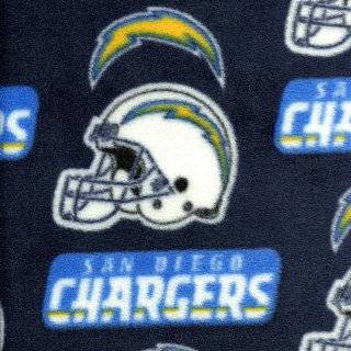  60 Wide NFL Fleece San Diego Chargers Blue Fabric By The 