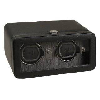 Wolf Designs 456202 Module 2.7 Double Watch Winder with Cover, Storage 