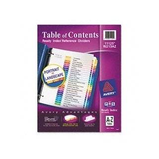 Avery Ready Index Table of Contents Dividers, 26 Tab, 1 Set (11125)