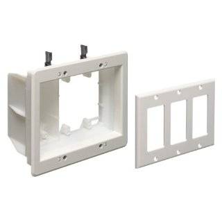 Arlington TVBU507 1 Recessed TV Outlet Box with Paintable Trim Plate 