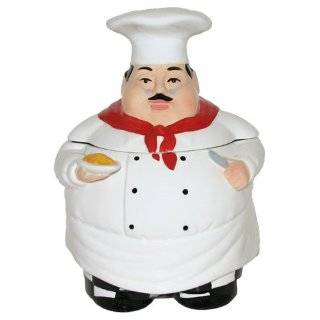 Bistro Fat Chef Kitchen Decor Cookie Jar Canister 