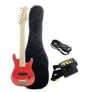    Barcelona Kids Mini Electric Guitar with Amplifier Combo   Red