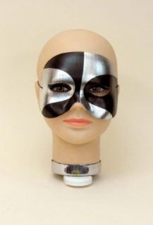 Half Mask   Silver/Black Psycho Accessory Clothing
