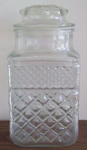 Vintage Anchor Hocking Crystal Glass Wexford Canister