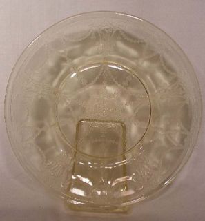 ANCHOR HOCKING glass CAMEO YELLOW pattern Dinner Plate 9 3/8"