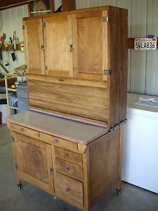 Antique Oak Hoosier Sellers Kitchen Cabinet Baking Center On PopScreen   180119392 Antique Sellers Kitchen Cabinet 