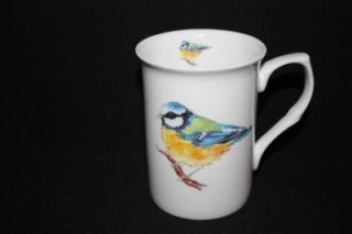 6 Individual British Wildlife Birds on Fine Bone China Mugs Cup Gift Set New