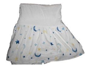 Boy Pottery Barn Kids Star Moon Dust Ruffle Crib Skirt Baby Nursery Bedding