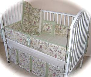 Cameo Topsy Turvy Circus Toile Baby Crib Bedding Set Brand New Handmade to Order